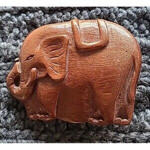 RARE Vtg 80s Designer Sandy Duftler Wood Belt Buckle. Marked